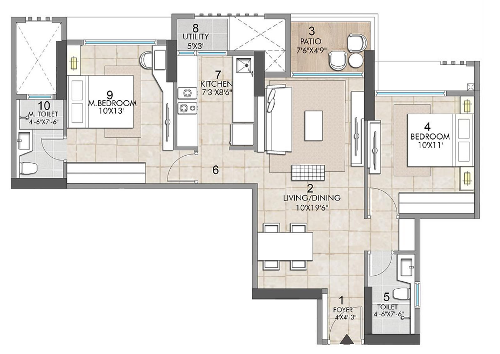 Lavie 2 BHK