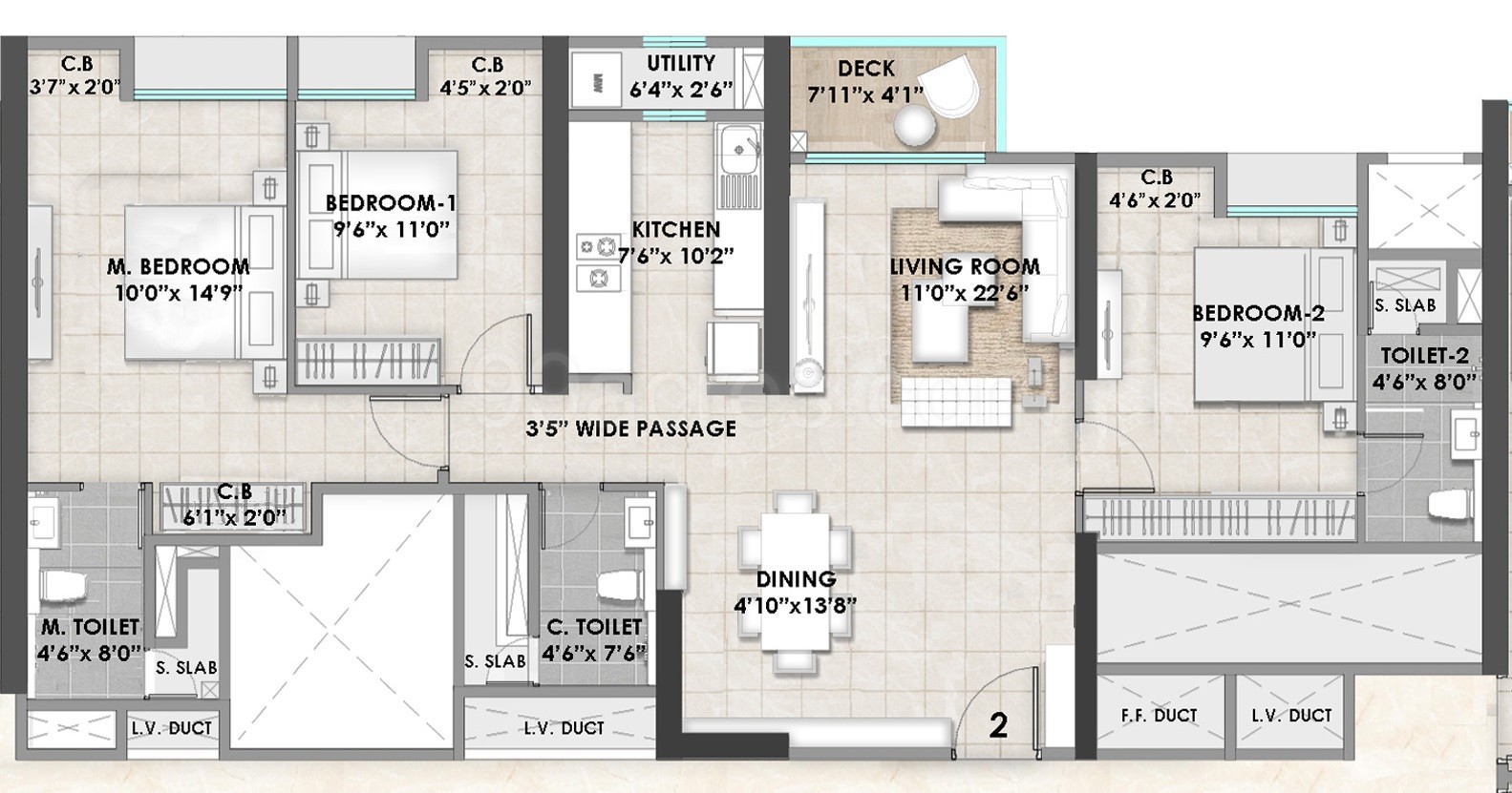 Lavie 3 BHK